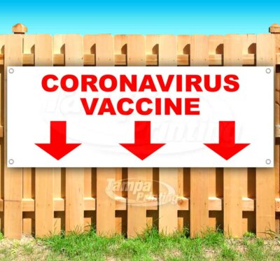 VACCINE AVAILABLE HERE Advertising Vinyl Banner Flag Sign USA SB02593