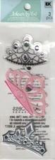 Jolee's by You 3-D Stickers Princess TIARAS Birthday Theme 81300 Fast FREE ship!