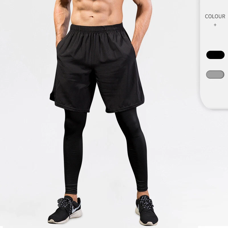 Men Sports Training Fitness Workout Running Shorts with