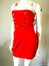 NWT FOREVER21 WOMEN'S RED FASHION &STYLISH COTTON STRETCHY RED  KNIT DRESS SZ:M