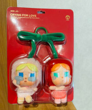 POP MART CRYBABY Crying for Love Plush Pendant Love You Cherry Much Authentic