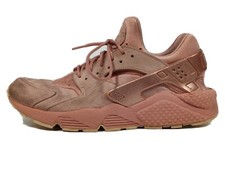 Nike Womens Air Huarache Run Premium Rust Pink Leather Shoes 704830-601 Size 10