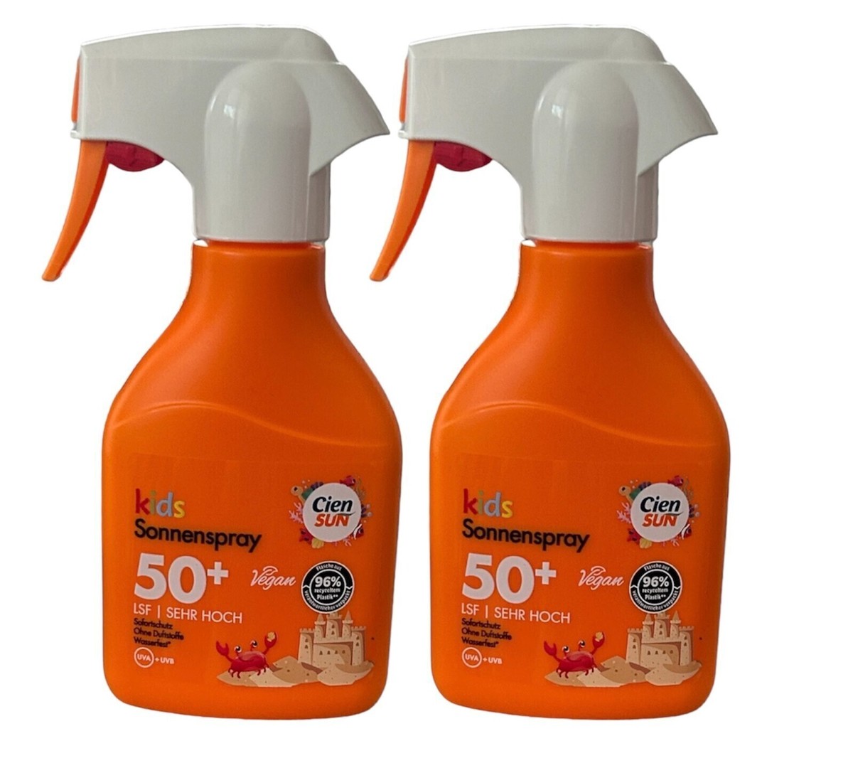 Cien Sun Sonnenspray LSF 50+ – Hoher UVA/UVB Schutz Für Kinder, 150 Ml, Wasserfest, Einfach Auftragen