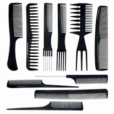 10Pcs Hair Comb Set For Men's & Women's Parting Teasing Styling & Cutting Combs