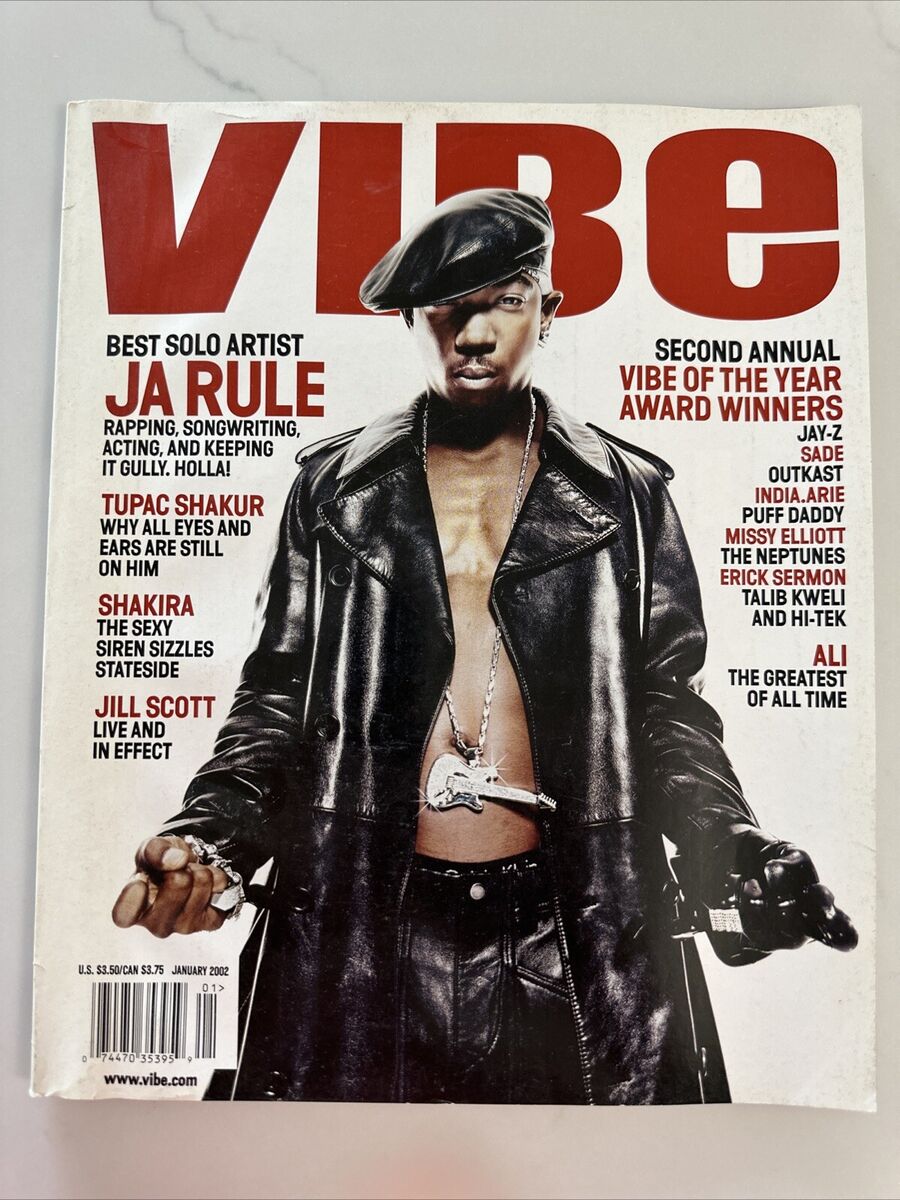 Vibe Magazine January 2002 Ja Rule, Tupac, Shakira, Jill Vibe Magazine January 2002 Ja Rule, Tupac, Shakira, Jill