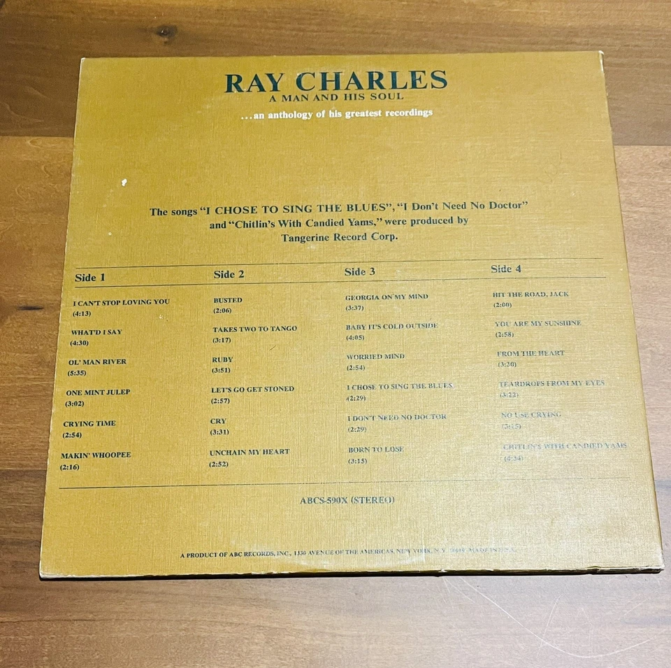 RAY CHARLES-A Man And His Soul-Double Album-ABC #ABCS-590X Limited. Edition Foto 2 de 4