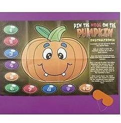 Halloween Game Pin The Nose On The Pumpkin (up to 10 players)