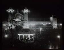 ANTIKES magisches Laternendia 1904 BRADFORD AUSSTELLUNGSFOTO NR26 INDUSTRIEHALLE