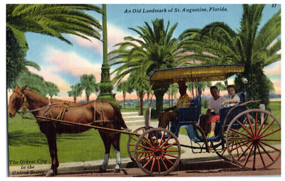 Eine Alte Landmarke Von St. Augustine Florida Postkarte