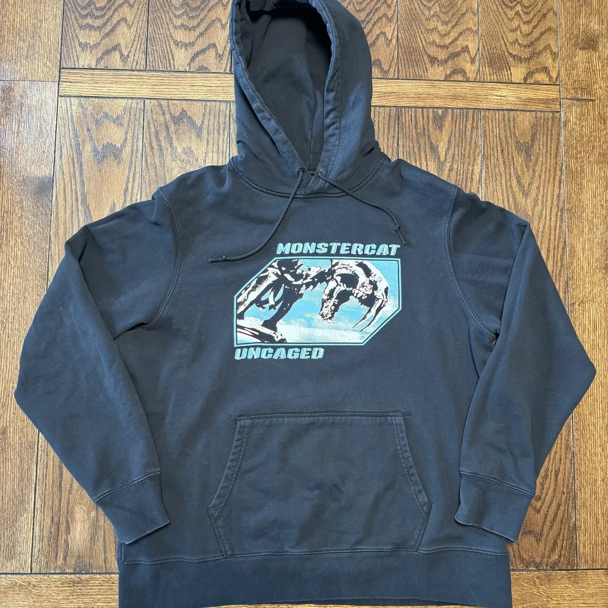 Monstercat Uncaged EDM Electronic Music Label Hoodie Black Heavyweight Size XXL