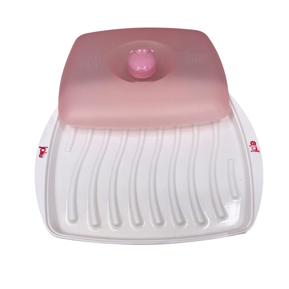 Joie Oink Oink Pig Microwave Bacon Tray w/Splatter Lid Quick Drains Fat - Image 2 of 4