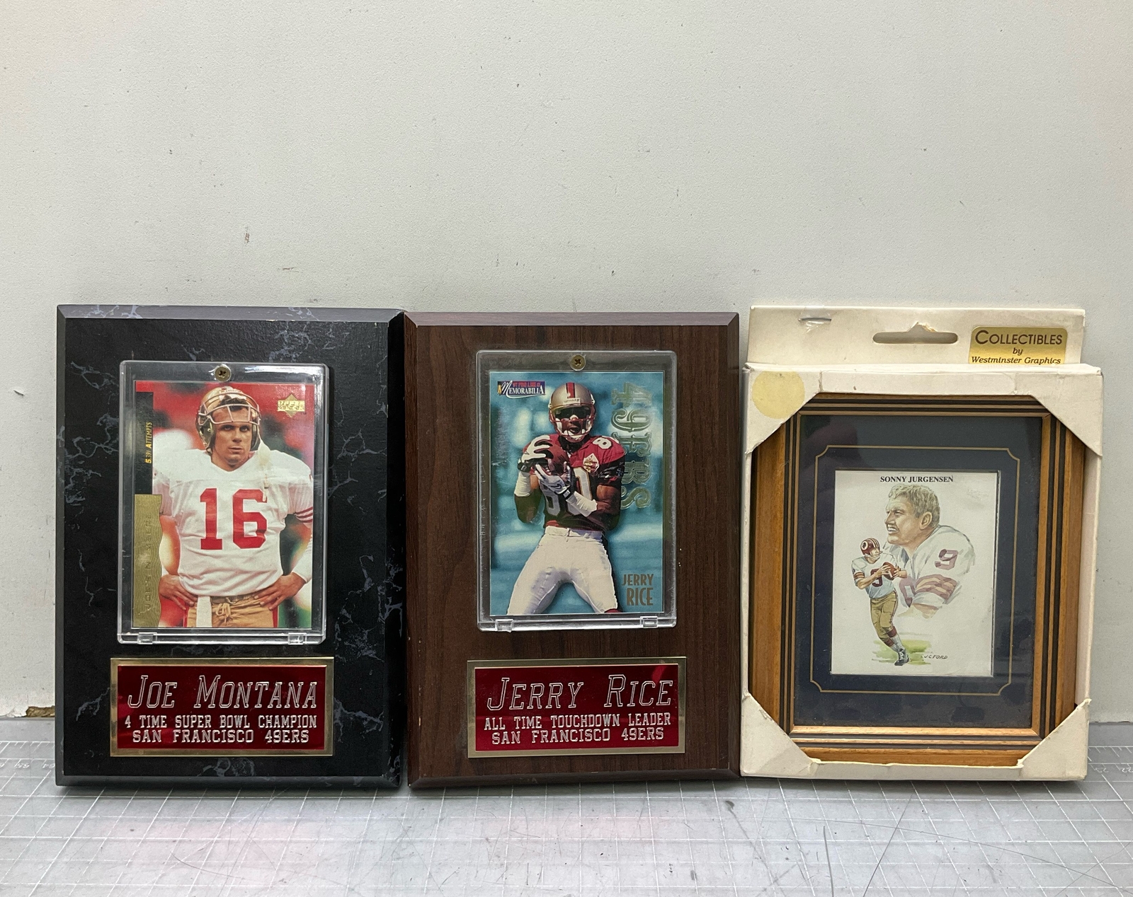 Lot of Three NFL Trading Card Plaques eBay