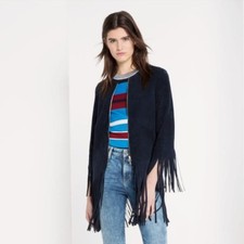 Sandro Maxima Jacket Fringed (sold Out), Size 1 (uk 6/8)