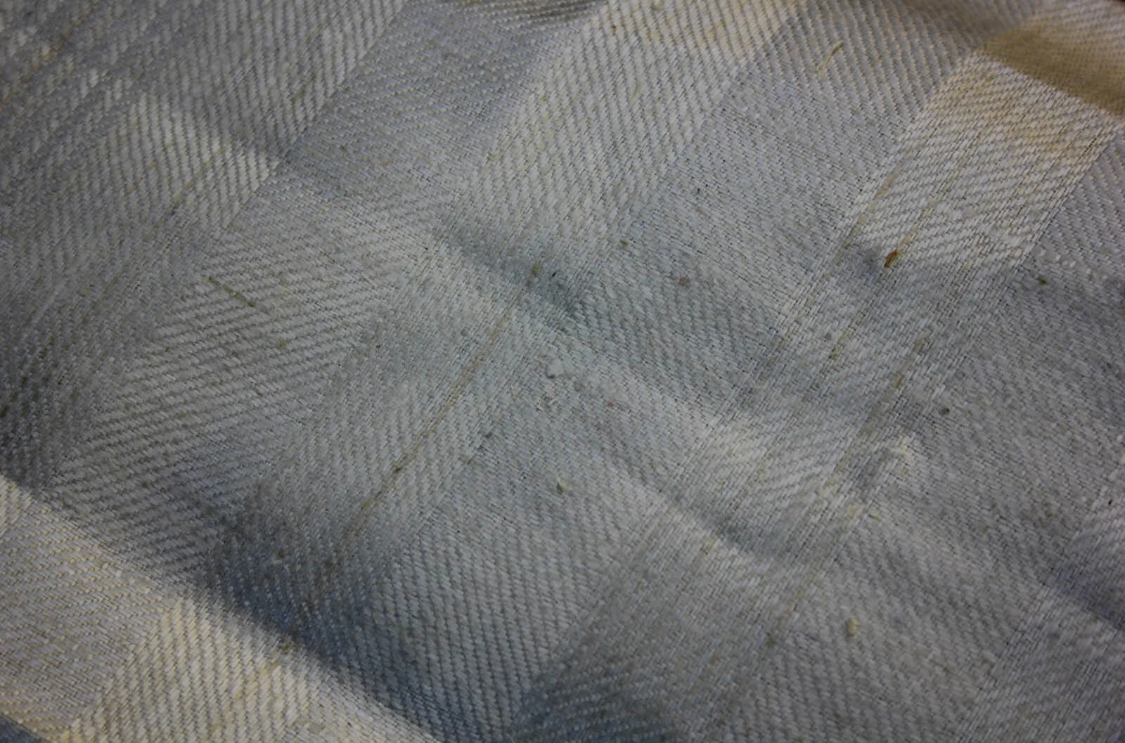 Vintage French ? Imported Linen FABRIC striped Towel Farmhouse by yard width 19" image 8