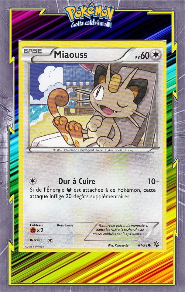 Miaouss - XY7:Origines Antiques - 61/98 -Carte Pokemon Neuve Française - Photo 1/1