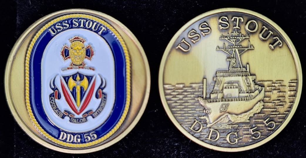 DDG-55 USS Stout US Navy Military Challenge Coin  