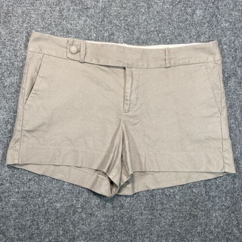 Banana Republic Shorts Womens Size 8 Petite Grey Green Chino Pockets Stretch - Afbeelding 1 van 12