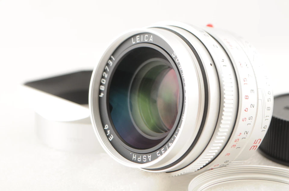 ☆316☆ TOP MINT in Box  LEICA SUMMILUX-M 35mm f1.4 ASPH. 6-bit Silver From JAPAN - Image 4 of 4