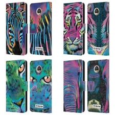 OFFICIAL P.D. MORENO WILD LIFE LEATHER BOOK WALLET CASE FOR MOTOROLA PHONES