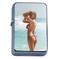 French Pin Up Girls D1 Flip Top Oil Lighter Windproof Resistant Flame