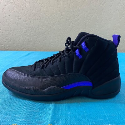 シューズ(男性用) Nike Air Jordan 12 RETRO Black/Blue Nike Air Jordan 12 Retro - Black / Racer Blue / Metallic silver – Kith