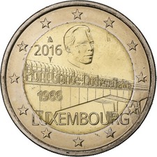 [#1220895] Luxembourg, 2 Euro, 50 Years of Grand Duchess Charlotte Bridge, 2016,
