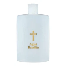 Spanish Holy Water Bottle (G4256) Holds 8 oz Flip Top Screw On Aqua Bendita