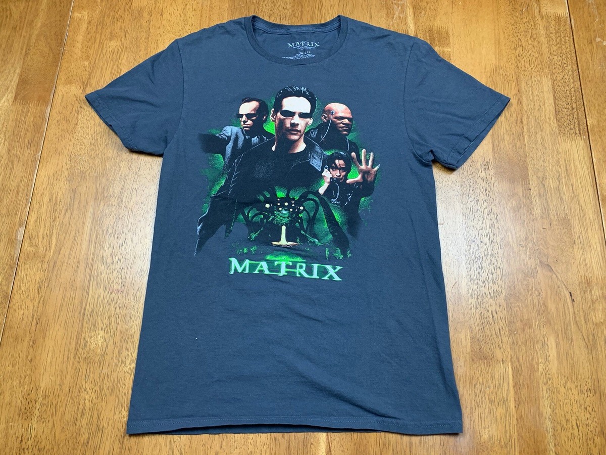 Vintage Y2K The Matrix Movie Graphic T-Shirt Neo Morpheus Trinity