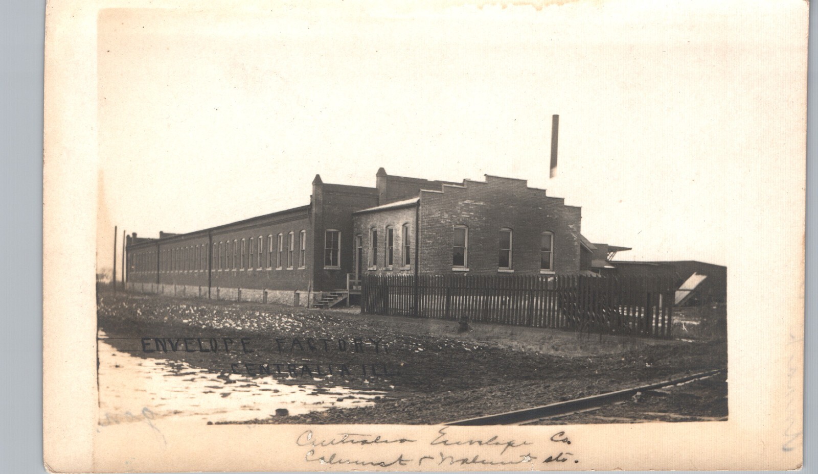 ENVELOPE FACTORY centralia il real photo postcard rppc illinois history