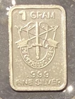 1 GRAM .999 SILVER ART BAR IN CUSTOM HOLDER - SEVERAL TO CHOOSE FROM         #25
