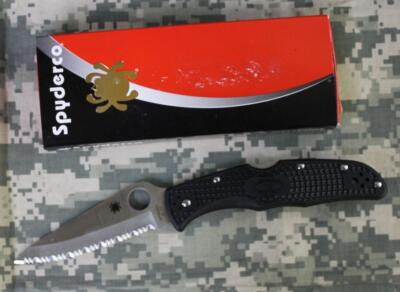Spyderco C10SBK Endura 4 Black FRN Handle Folder SpyderEdge VG-10 BRAND NEW!