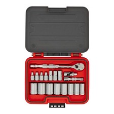 PROTO J52119AS Socket Set,3/8 Drive,19 pcs.,S...