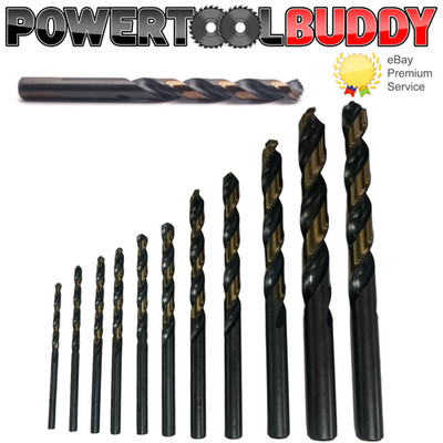 Premium HSS geschliffen Kobalt Bohrer Bohren Hartstahl Schwerlast M2 Stahl SET