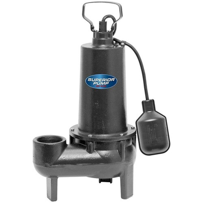 #ad Superior Pump 1 2 HP Submersible Cast Iron Sewage Ejector Pump $159.99