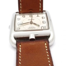 HERMES Cape Cod Double Tour CC1.710 1****** Silver Brown Men's Wrist Watch 11