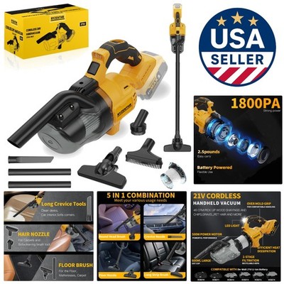Versatile 5-in-1 Cordless Vacuum - 500W Motor, Lightweight HEPA Handheld Cleaner