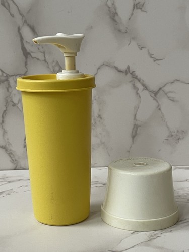 VTG Tupperware Mustard Dispenser w/ Lid 1329 870 871 Used Replacement Piece - Picture 2 of 10
