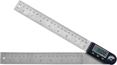 8 Inch Digital Angle Finder,  Stainless Steel Digital Protractor Angle Ruler wit
