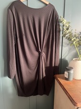H&M 4XL Knot-Detail Jersey Dress Black Plus Size Party Occasion