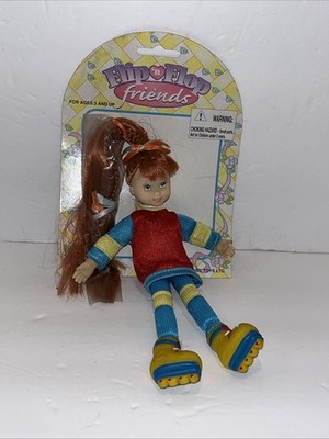 Vintage Y2K Fishel Flippy n Flop Friends Doll Red Hair Roller Blades Soft Body