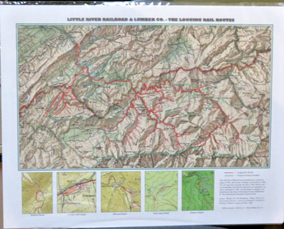Little River Railroad & Lumber Co Land and Trackage Map GSMNP