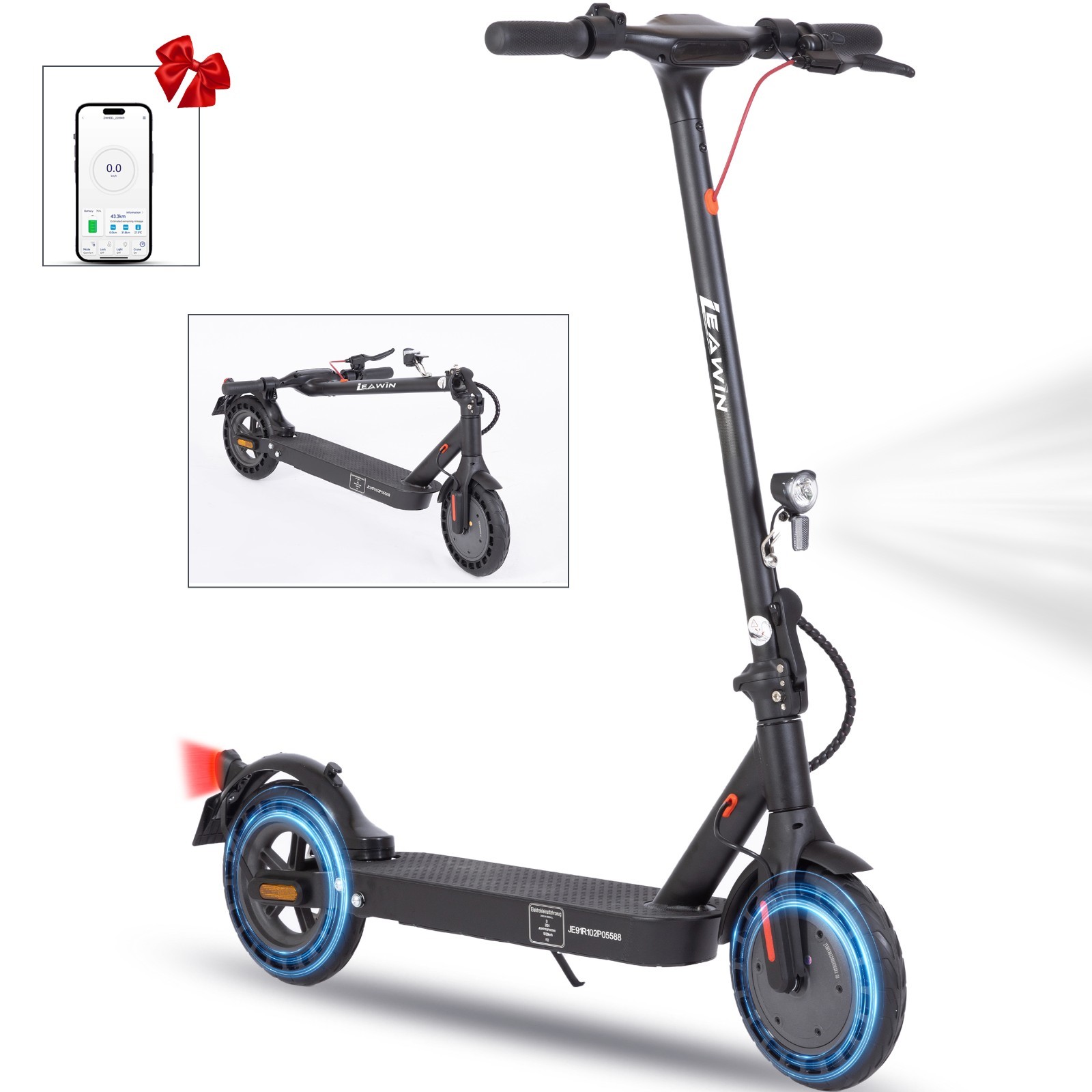 Monopattino Elettrico Monopattino Elettrico 10 Pollici E9T 500W Monopattino Elettrico con Omologazione Stradale (ABE) ITA