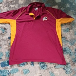 Team Apparel Washington Redskins NFL Polo Shirt XL Burgundy/Gold