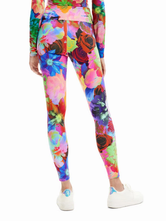 Desigual Women's Leggings Floral Strechy Size XS 23SWKK07 - Photo 2/4
