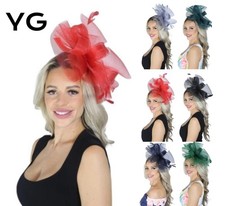 Fascinator Women's Large Headband Clip Hat For Weddings Ladies Day Races Ascot