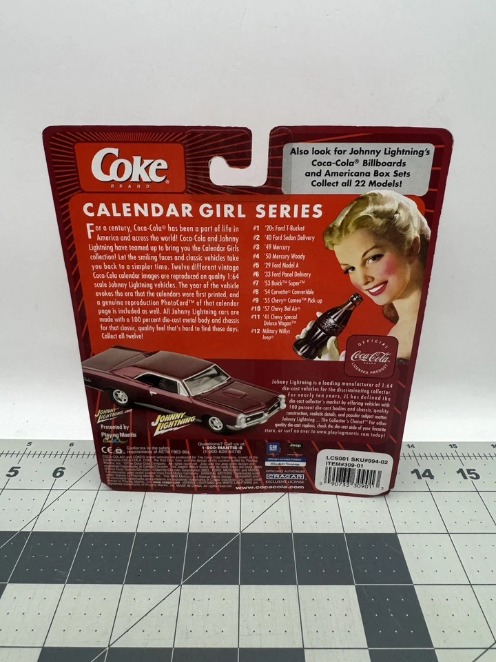 Johnny lightning Coca-Cola calendar girls  military Willys Jeep White Lightning - Image 3 of 3