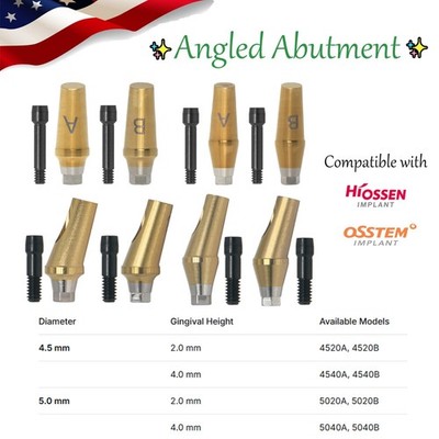 US Fit Hiossen /Osstem Dental Angulated Anatomic Abutment 17 Degree Internal Hex