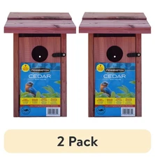 (2 pack) Pennington Red Cedar Bluebird Wild Bird House, 1 Pack
