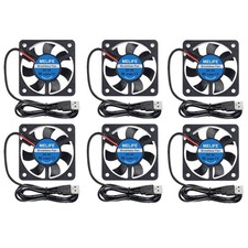 6Pcs 40mm x10mm DC 5V USB Brushless Cooling Fan, Dual Ball Bearing, Quiet...