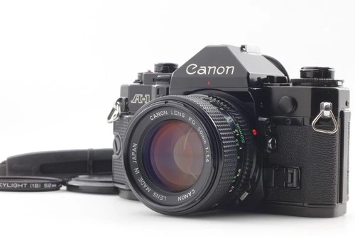 Near MINT Canon A-1 35mm Film Camera New FD 50mm F1.4 New Seal From JAPAN